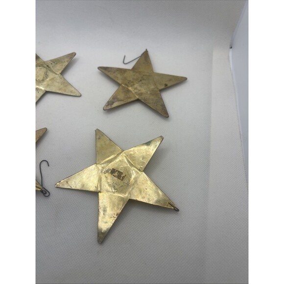 Nepal Gold Brass Tone Star Coral Turquoise Handmade Amulet Pendent, Ornament 4" - Picture 7 of 8